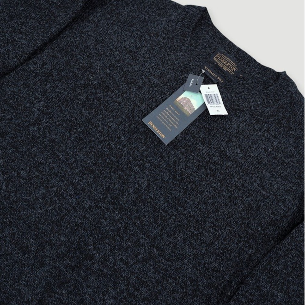 Pendleton Shetland Wool Crewneck Sweater Mens XL Navy Blue Gorpcore Casual